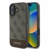 Guess GUHCP16SG4GLBR iPhone 16 6.1 brązowy/brown hardcase 4G Bottom Stripe